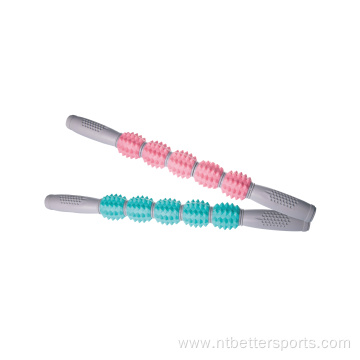 colorful back massage stick hand muscle roller